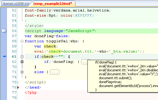 Overview of source code editor screenshot. Click to see next